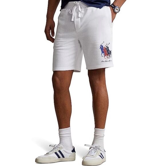 🆕 Polo Ralph Lauren Men’s 8 1/2”Triple Pony Fleece Shorts size XXL - Picture 1 of 7